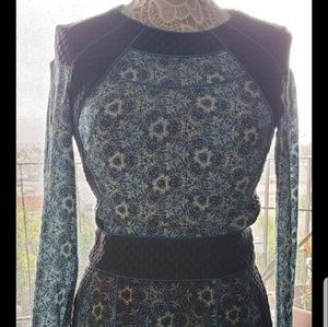 Charlie Jade Geo Long Sleeve Mini Dress